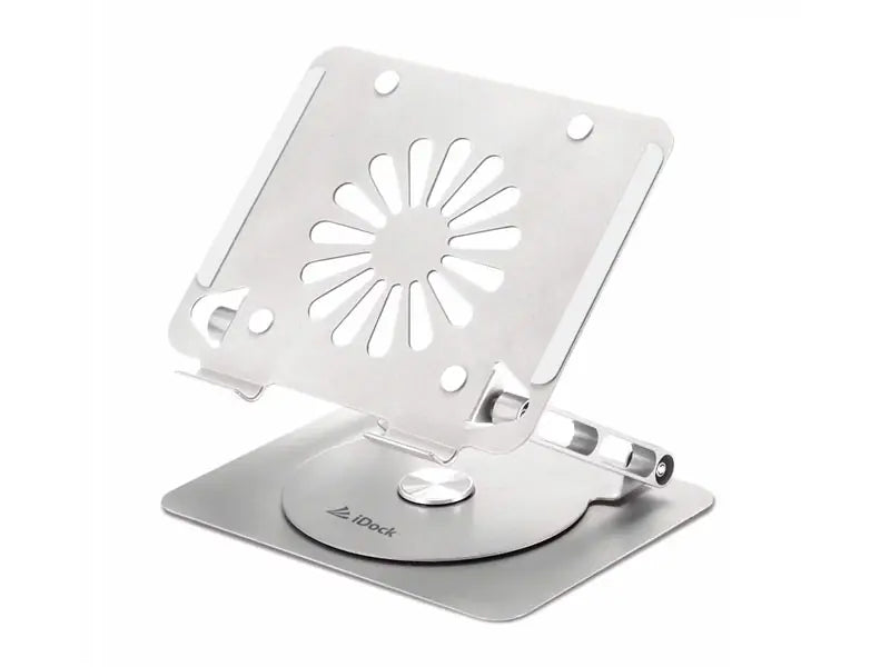 N79-360 Laptop Cooler with 360° Rotation – Iron Metal & Silicone Stand, Foldable, Adjustable Height for Tablets & Laptops up to 16″