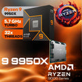 CPU AMD Ryzen 9 9950X – Ryzen 9 9000 Series Granite Ridge (Zen 5) 16-Core 4.3 GHz , 5.7 GHz Max Boost – Socket AM5 170W – Radeon Graphics Processor | BOXED 100-100001277WOF | 1 YEAR WARRANTY