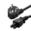 EU European Power Cord Euro EU Plug C5 Cloverleaf Power Supply Lead Cable 1.5m 5ft for Notebook Laptop PC Computer AC Adapters