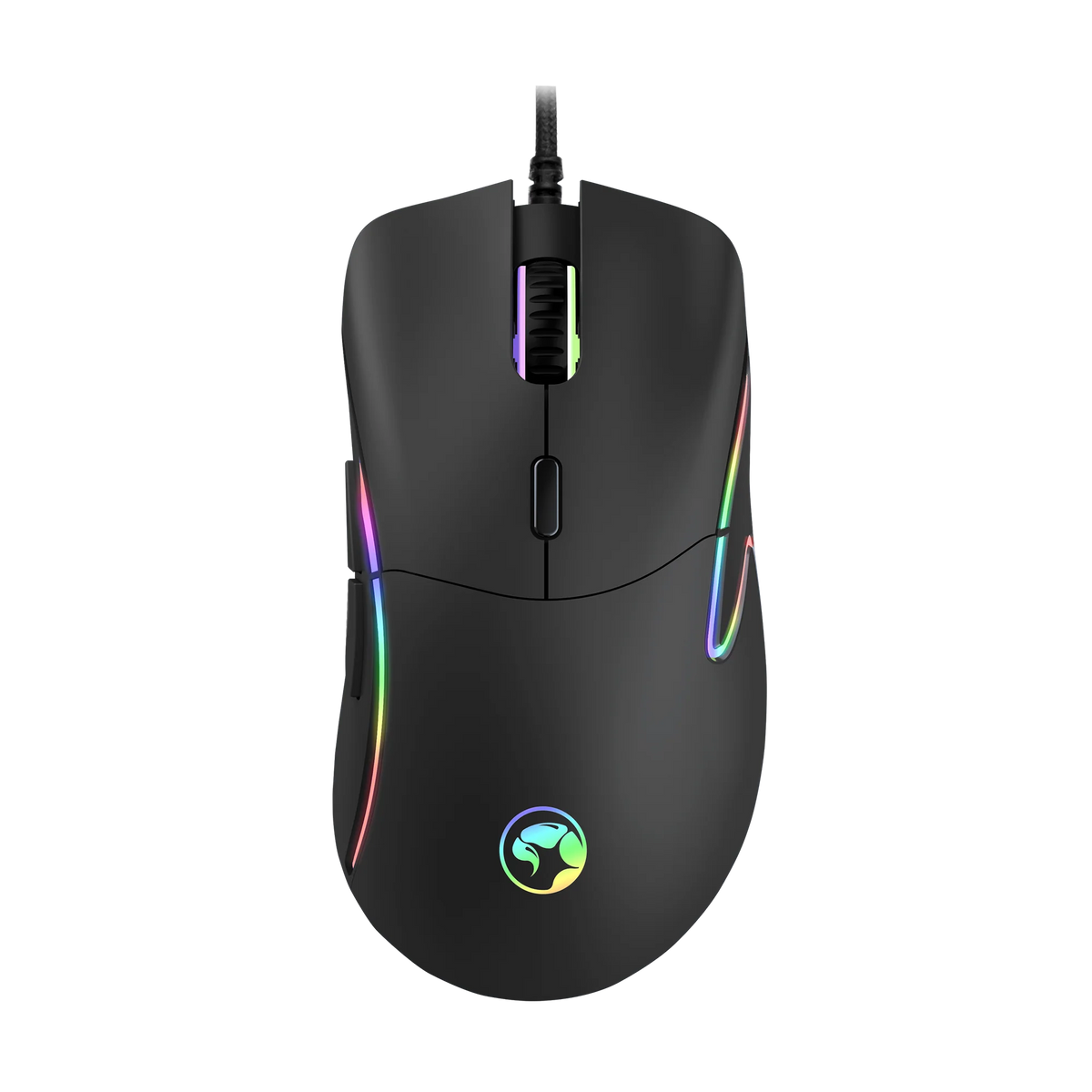 MARVO M528 Gaming Mouse | 7D Wired | 12800 DPI | A825 Optical Sensor | ARGB Lighting | 1.6m Paracord Cable | 7 Programmable Buttons | USB 2.0 Interface