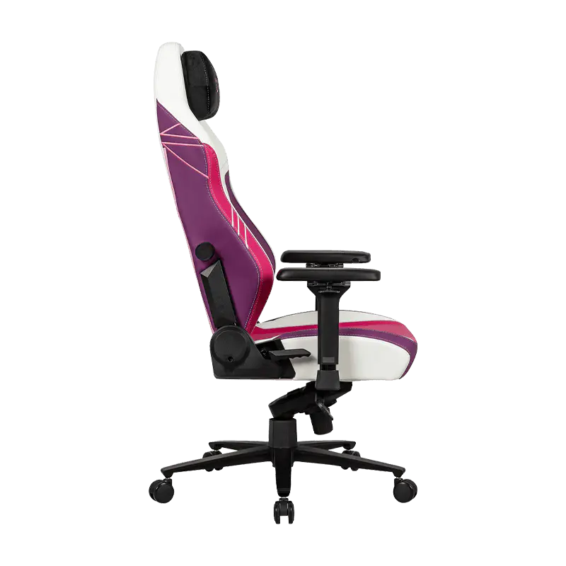 APEX SEAT TOKYO-GT Gaming Chair : Pro Racing Throne With Leather+Velvet+Suede Shell , 4D Armrest ,  Frog Mechanism & Class-4 Gas Lift , 90–141° Recline, 160 Kgs Max , Lumbar Pillow and Magnetic Headrest Included | WHITE & MAGENTA VARIANTS ~ AP-2108R