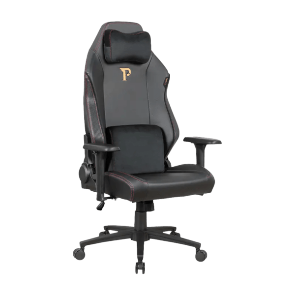APEX SEAT SLENDERMAN Gaming Chair With PU Leather + Velvet + Suede Upholstery ,  90–155°  Recline , 2D Armrests,  Class 4 Gas Lift, Metal Frame , Memory Foam  , Backrest Cushion & Magnetic Headrest Included | SLEEK BLACK ~ AP-2155