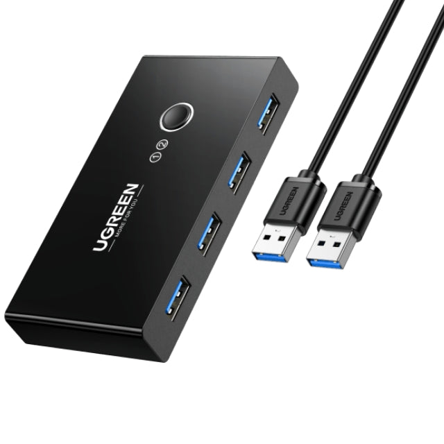 UGREEN KVM SWITCH USB 2.0 SHARING SWITCH 2 IN 4 OUT 480MB