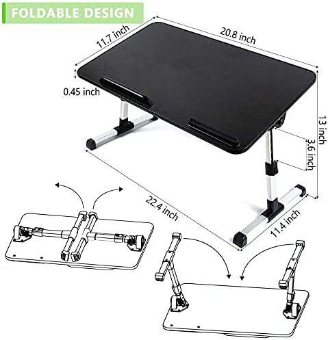Laptop Table for Bed Height and Angle Adjustable | Multi Purpose  |  Foldable Laptop Stand