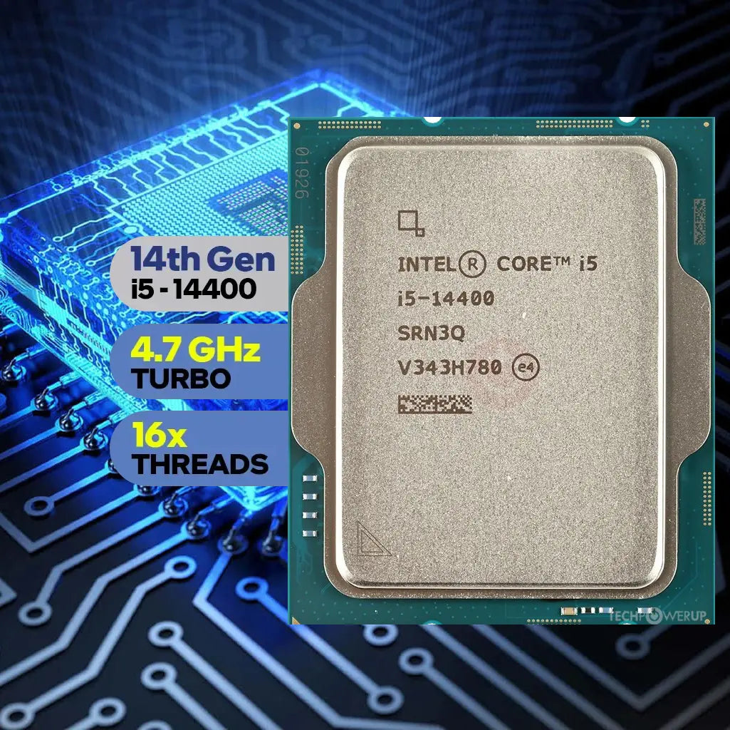 Intel Core i5-14400 – Core i5 14th Gen Raptor Lake 10-Core (6P+4E) 16-Threads ; LGA 1700 4.7 GHz Performance-core Max Turbo Frequency ; 65W Intel UHD Graphics 730 Processor – TRAY NO BOX | 1 YEAR WARRANTY