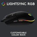Logitech G102 Light Sync Gaming Wired Mouse RGB Lighting, 6 Programmable Buttons, 8 k dpi Tracking,16.8mn Color, Light Weight – Black