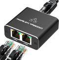 Ethernet Splitter 1000Mbs , Female to Female Network Adapter RJ45, LAN Ethernet Socket Connector Adapter for Cat6/Cat7, Ethernet Cable Splitter, Network Cable Split in one and Two, gigabit Transmission