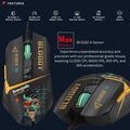 BLOODY RENEGADE W63MAX RGB Gaming Mouse – 12K BC3332-A Sensor, 2000Hz Report Rate, LOD Switch, 6 Weapon Modes, 4M Macro Memory, RGB Lighting, 35G Acceleration, Black
