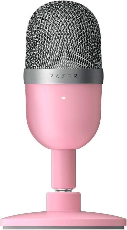 Razer Seiren Mini USB Condenser Microphone for Streaming and Gaming – Quartz Pink | OPEN BOX