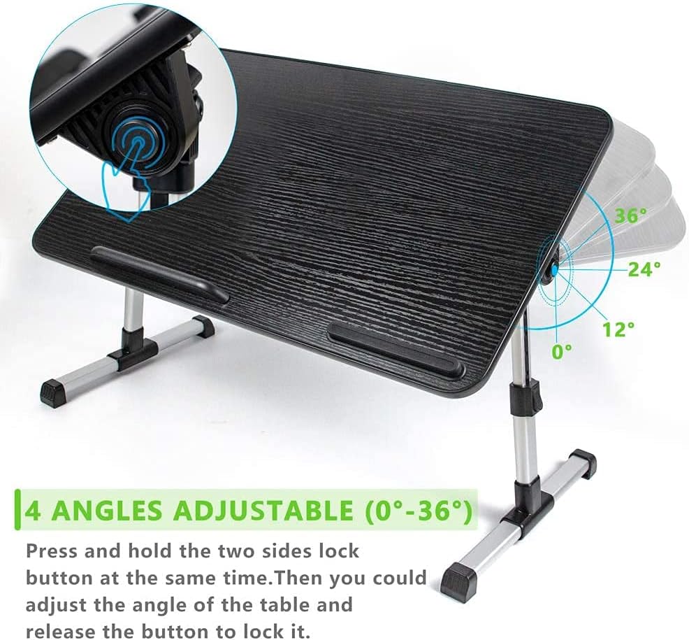 Laptop Table for Bed Height and Angle Adjustable | Multi Purpose  |  Foldable Laptop Stand