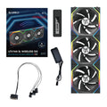 Lian Li UNI Fan SL-Infinity Wireless 120 – Triple Pack (Reverse Blade) – 2.4 GHz Wireless Signal ARGB Fan Control – Double Infinity Mirror – Low Noise – Controller Included – Black