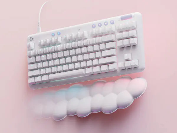 Logitech G713 TKL Mechanical Gaming Keyboard | RGB LIGHTSYNC | Blue Switches | Wired USB-C | Open Box | White