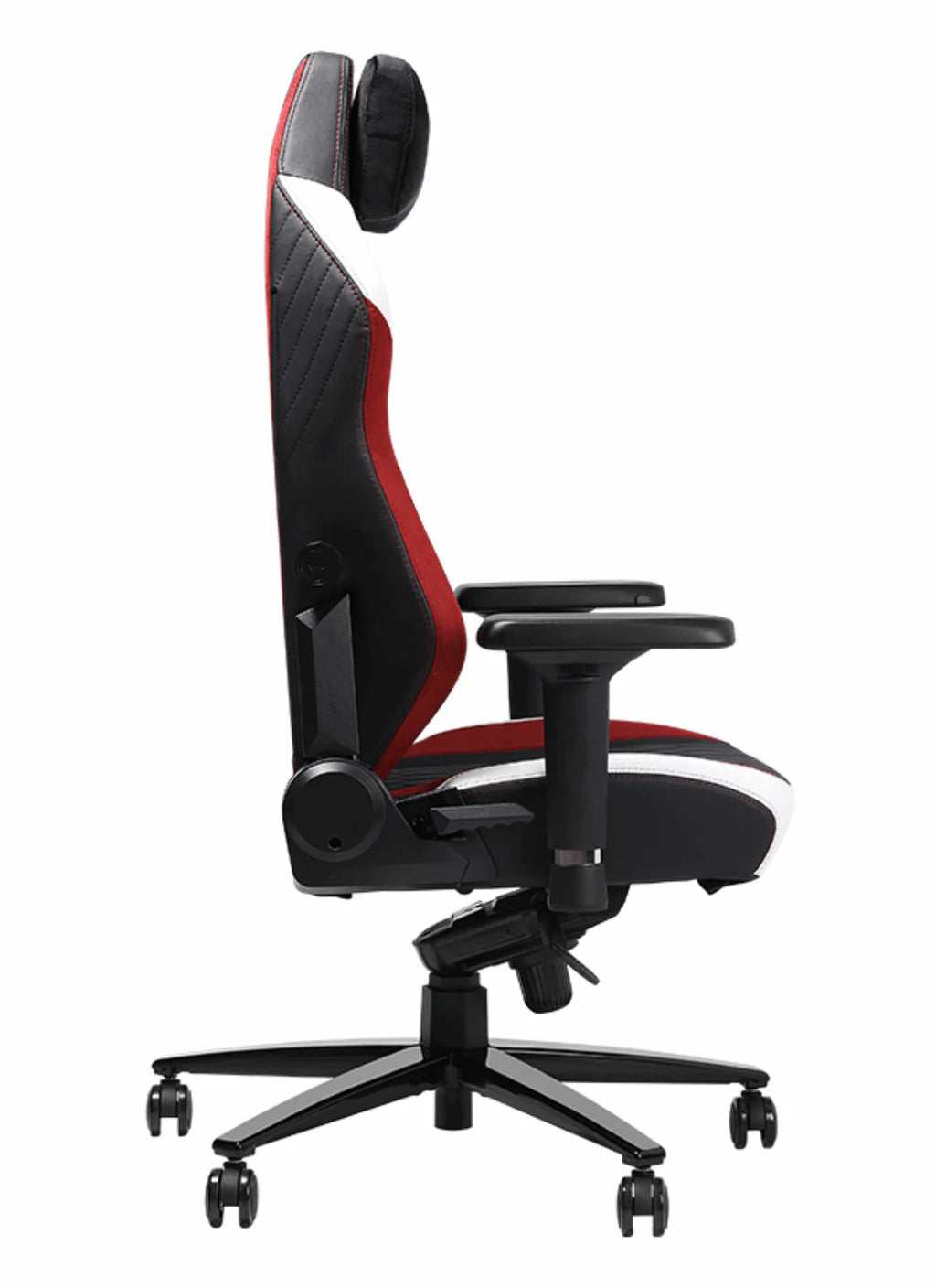 APEX SEAT “Ignition XL” Gaming Chair With 160KG Capacity, PU+Velvet+Suede Upholstery, Recline 90–141°, 4D Armrests, Magnetic Headrest, Class-4 Gas Lift, Frog Mechanism, Iron Base , ≤160KG Capacity| RACING BLACK RED WHITE