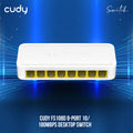 CUDY FS108D 8-Port Desktop Switch : Speeds up to 100Mbps (Half Duplex) or 200Mbps IEEE 802.3x (Full Duplex) ; Non-Blocking Architecture ; Auto MDI/MDIX ; Connect Up to 8 Devices ; Plug and Play | WHITE | NO WARRANTY