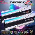 G.SKILL Trident Z5 Neo RGB Series DDR5 RAM 64GB Kit (2X 32GB) 6000MT/s CL36 1.35V (PC5 48000) , AMD Expo & Intel XMP 3.0 Desktop Computer Memory U-DIMM | Matte White F5-6000J3636F32GX2-TZ5NRW