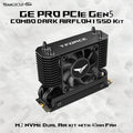 Team Group T-FORCE COMBO DARK SSD Kit : GE PRO M.2 2280 4TB PCIe Gen 5.0×4 with DRAM CACHE 14,000MB/s , NVMe 2.0 (SSD) Included with “AirFlow I” Heatsink , For Windows, macOS, and Linux | BLACK ~ TM8FG3004T0C133