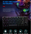 E-YOOSO K630 Wired Mechanical Gaming Keyboard – 87 Keys, Blue Switches, Anti-Ghosting, Ergonomic Design, 12 Multimedia Keys, Windows & Mac Compatible