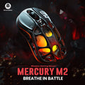 GravaStar Mercury M2 Gaming Mouse -MMO Gaming with 26,000 DPI Optical Sensor -78g Lightweight Hollowed-Out Design -5 Programmable Buttons -5 Dynamic Lightsync RGB Modes -Stealth Black