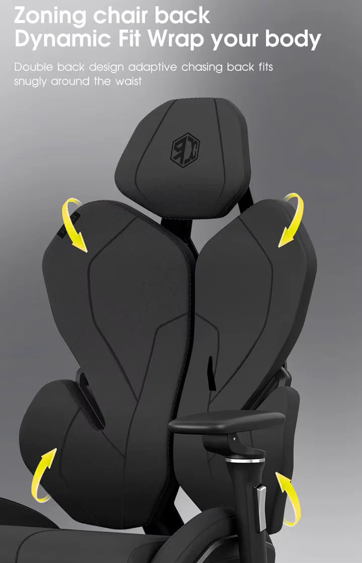 APEX SEAT EisenHart  Gaming Chair With 5D Chrome Armrests, Weight-Activated Recline, Customizable Multi-Tilt & Height , PU Casters, Matte Aluminum Base, Cashmere Leather Finish , 180KG Weight Capacity | Black with Indigo Accents