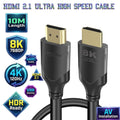 HDMI 2.1 High Speed 8K Cable 10M – Long Distance HDMI Cable Supporting 8K Ultra HD Video, HDR, eARC Audio And Gaming Displays For TVs, Projectors And AV Systems