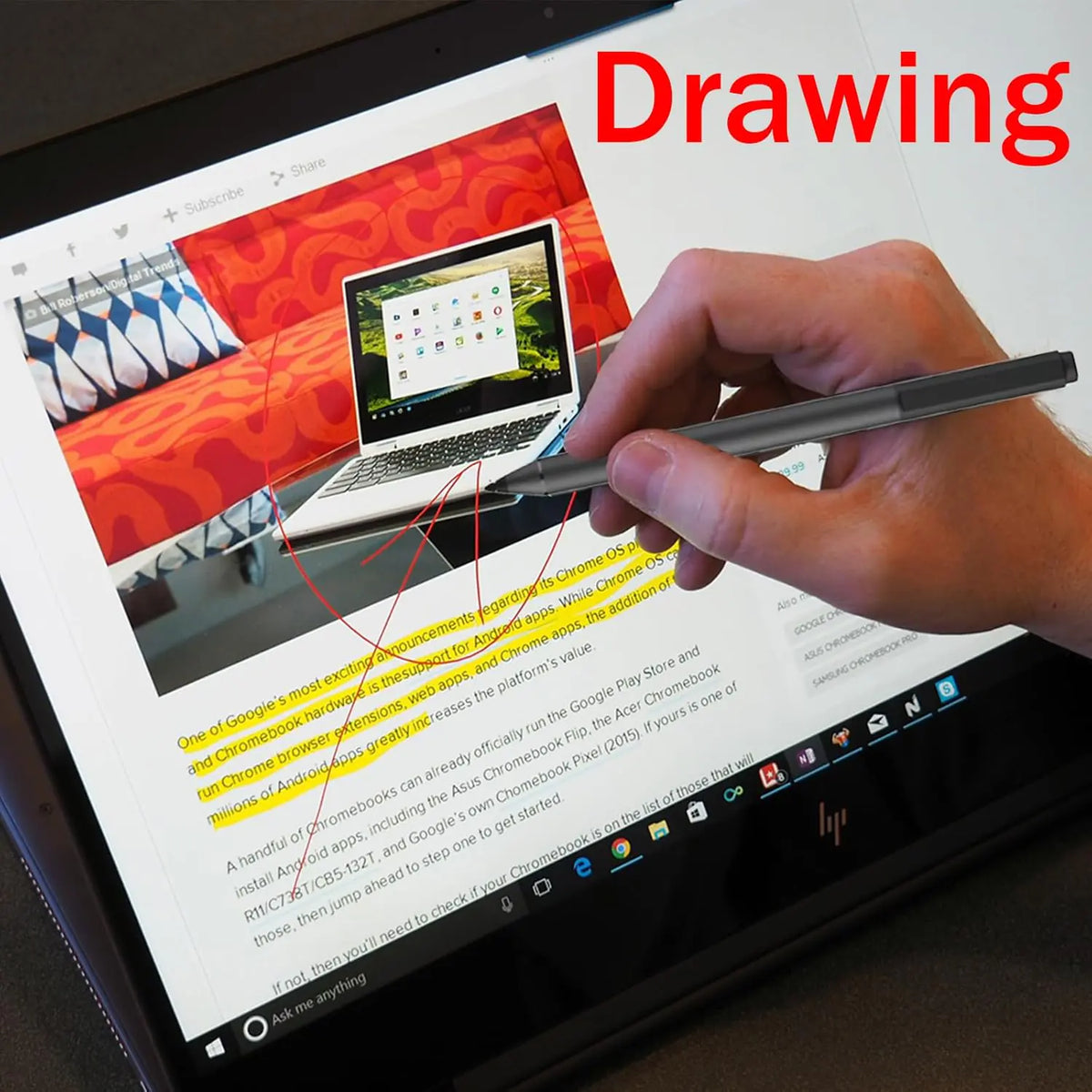 hp-tilt-pen-with-eraser-function-stylus-pen-for-hp-touch-screen-monitors-tablets-tilt-detection-blue