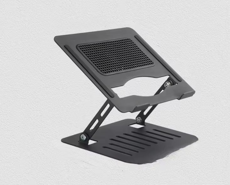 N83 Foldable Laptop Stand – Adjustable Height & Angle, Graphite Finish, Aluminum Alloy, Ventilated Design with Storage, Compatible with Laptops/Tablets/Phones