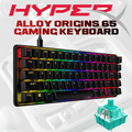 HyperX Alloy Origins 65 Gaming Keyboard – Aqua Tactile Switches, 65% Compact Aluminum Frame, RGB Backlit PBT Keycaps, Detachable USB-C, Anti-Ghosting & NGENUITY Control | BLACK ~ 56R64AA#ABA