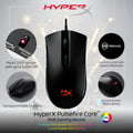 HyperX Pulsefire Core Gaming Mouse With Pixart 3327 Sensor, 6200 DPI, Macro Customization, 7 Programmable Buttons, RGB Lighting, 20M Click Durability, USB Wired Symmetrical Design | 4P4F8AA BLACK