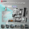 MSI B840M Gaming Plus WiFi6E AM5 mATX Motherboard, DDR5 8000+ OC PCIe 4.0 Dual M.2 2.5G LAN WiFi 6E USB 10Gbps AI Cooling 7+2+1 Power, Supports AMD Ryzen™ 9000 8000 7000 Series