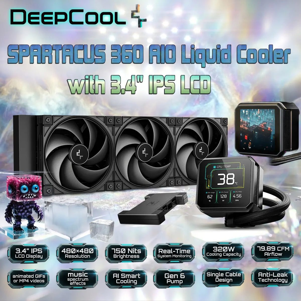 deepcool-spartacus-360-aio-liquid-cooler-with-34-ips-lcd-480480-res-750-nits-gen-6-pump-320w-cooling