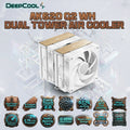 DeepCool AK620 G2 WH CPU Air Cooler, Dual Tower, 6 Heatpipes, 2000RPM, 2 PWM Fans, 57.76CFM, 0-RPM Silent Mode, CTT 2.0, Wood Grain Design, LGA1851 AM5 | WHITE