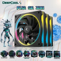 DeepCool FL12 SE 3IN1 120mm PWM ARGB Fan Kit, 3 Pack, 20 Addressable LEDs, Hydro Bearing, 400-1900 RPM, 50.74 CFM, Low Noise 28.67 dB, High Airflow Cooling | BLACK