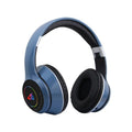Kisonli A-8 Bluetooth Wireless Gaming Headset with RGB Lighting, 40mm Drivers, BT 5.0, 400mAh Battery, 6-8H Playtime, 110dB Sound, 32Ω Stereo Headphones, USB-C / Bluetooth/ AUX | BLUE