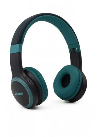 Kisonli A6 RGB Wireless Bluetooth Gaming Headset, Low Latency 30ms, 200mAh Battery, 6-8H Playtime, TF/FM/LED/AUX/USB-C, Built-in Mic, RGB Multicolor Lights Stereo Headphones | GREEN
