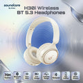 Soundcore By Anker H30i Wireless On-Ear Headphones With Bluetooth 5.3, 70H Battery, 40mm Pure Bass Drivers, Foldable Design, Multipoint & App Control | WHITE