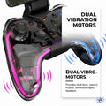 Havit G180BT Transparent RGB Wireless Gamepad, Bluetooth 5.0 + EDR, Dual Vibration, 800mAh Battery, 5–10 Hours, For Android, Windows, And Smart TVs.