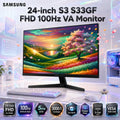 Samsung Essential S3 S33GF 24-Inch Full HD VA Monitor, 100Hz, 5ms GTG, 3000:1 Contrast, Eye Saver, Flicker Free, HDMI 1.4 + D-Sub, VESA 100×100