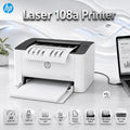 HP Laser 108a Mono (BLACK & WHITE) Laser Printer, A4, USB 2.0, 20 ppm, 1200 dpi, 150-Sheet Input, Manual Duplex, 110A Toner, 64 MB Memory, 400 MHz, Compact Business Design | WHITE ~ 4ZB79A