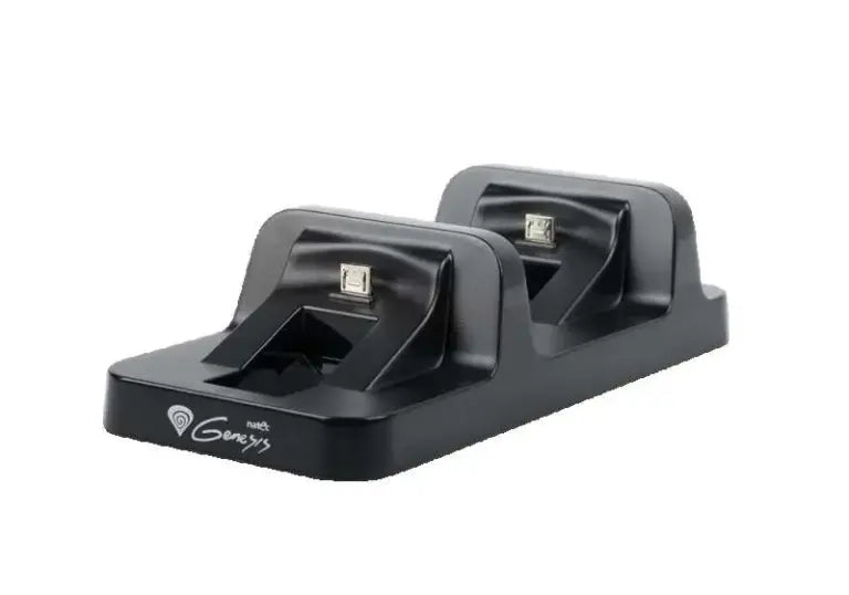 Genesis A22 USB Charging Station for PS4 Gamepads With Dual-Controller Charging, 4-Hour Full Charge, LED Status Indicator, 0.8m USB Cable and Compact Black Dock | NGA-0642