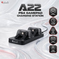 Genesis A22 USB Charging Station for PS4 Gamepads With Dual-Controller Charging, 4-Hour Full Charge, LED Status Indicator, 0.8m USB Cable and Compact Black Dock | NGA-0642