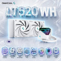 DeepCool LT520 WH 240mm ARGB Liquid CPU Cooler, Dual FK120 PWM Fans, 3100 RPM Pump, Infinity-Mirror Cap, Intel LGA1851/1700 & AMD AM5/AM4 Support | WHITE