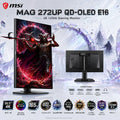 MSI MAG 272UP QD-OLED E16 26.5-Inch 4K 165Hz QD-OLED Gaming Monitor, 0.03ms, ClearMR 9000, True Black 400, G-SYNC, FreeSync Premium Pro, HDMI 2.1 & USB-C
