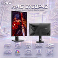 MSI MAG 276QP42 27-Inch Rapid IPS WQHD Gaming Monitor, 425Hz OC, 0.5ms GtG, DisplayHDR 400, Adaptive-Sync, HDMI 2.1, DP 1.4a, PS5/Xbox 120Hz & 110mm Height, Pivot, PIP/PBP