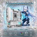 ASUS TX Gaming B850M WiFi W AMD mATX AM5 Motherboard, 10+2+1 80A Power, 4x DDR5 8000+ OC, PCIe 5.0, 3 M.2, Wi-Fi 6, 2.5Gb LAN, USB-C 20Gbps, BIOS FlashBack, PCIe 5.0 M.2, For Ryzen 9000, 8000, and 7000 series