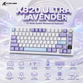Attack Shark X820 Ultra Lavender Star White 75% Tri-Mode Gasket Mechanical Keyboard With TFT Display, CNC Knob, 4000mAh Battery, Hot-Swap RGB & QMK Support- LAVENDER- shark switch
