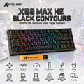 Attack Shark X68 Max HE Black Contours 68-Key CNC Aluminum Magnetic Gaming Keyboard – 8000Hz, 0.005mm Rapid Trigger, Adjustable Actuation, Snap Tap, RGB & PBT Keycaps