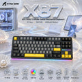 ATTACK SHARK X87 Star Black 87-Key Tri-Mode Gasket Mechanical Keyboard With 16M RGB, Hot-Swap 3/5-Pin Support, PBT Keycaps, 4000mAh Battery & TKL 80% Layout