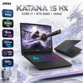 MSI Katana 15 HX B14WFK Intel® Core i7-14650HX | 16GB DDR5 RAM ; 512GB NVMe | RTX 5060 , 8GB | 15.6-inch 144Hz IPS Display | 4-Zone RGB Backlit Keyboard | DOS | BLACK
