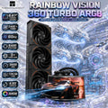 Thermalright Rainbow Vision 360 Turbo ARGB Black AIO – 6.67-inch Curved 2400×1080 60Hz Display, 6400RPM Pump, 3× 3000RPM Fans, 120.38 CFM & AM5/LGA1851 | BLACK