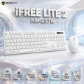 Micropack iFREE LITE 2 KM-237W 2.4GHz Wireless Keyboard & Mouse Combo – USB Dongle, Full-Size English Membrane Keyboard, Ergonomic White Design